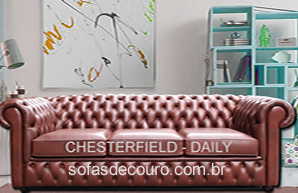 sofás chesterfield couro marrom